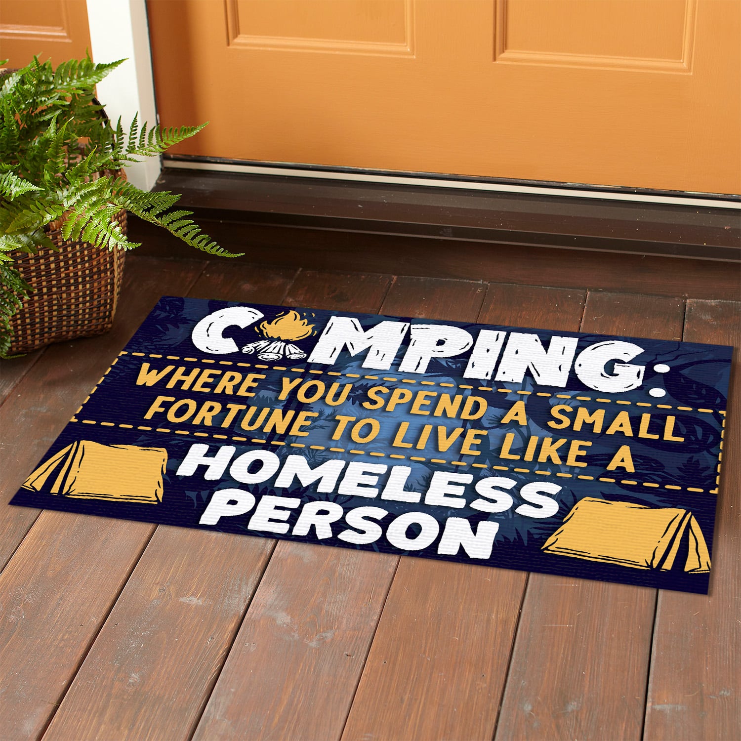 3MH. Camping Fortune Doormat mockup 1