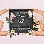 In Memory Of Your Wonderful Father Interlocking Hearts Pendant Necklace - Memorial Gifts For Loss Of Dad In Memory Of Your Wonderful Father Interlocking Hearts Pendant Necklace - Memorial Gifts For Loss Of Dad