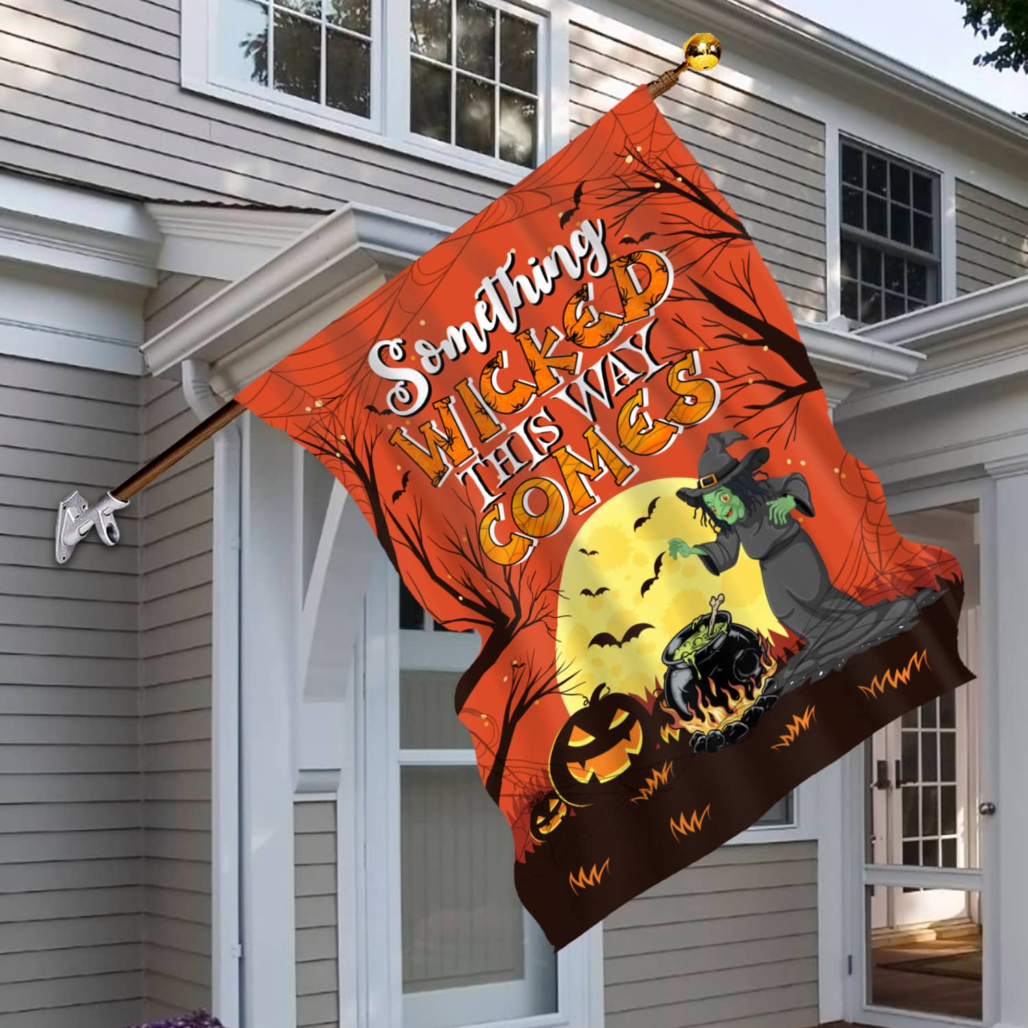 5MH. Something Wicked-30x40 House Flag Mockup 6