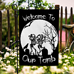 6MH. Welcome Tomb 30x40 Garden Flag Mockup 6