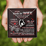 To My Smokin' Hot Wife if I Had One Wish It Would Be to Turn Back Forever Love Pendant Necklace