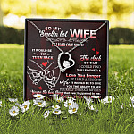 To My Smokin' Hot Wife if I Had One Wish It Would Be to Turn Back Forever Love Pendant Necklace