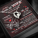 To My Smokin' Hot Wife if I Had One Wish It Would Be to Turn Back Forever Love Pendant Necklace