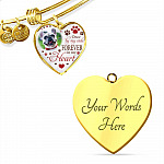 Personalized Photo Once By My Side Forever In My Heart Pet Memorial Heart Pendant Necklace - Bangle
