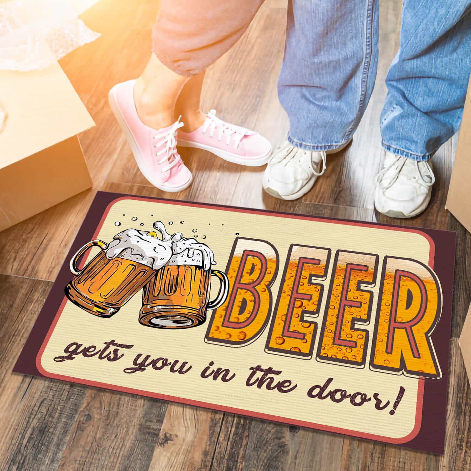 9TM ưu tiên. Beer Door (6) Doormat mockup 6