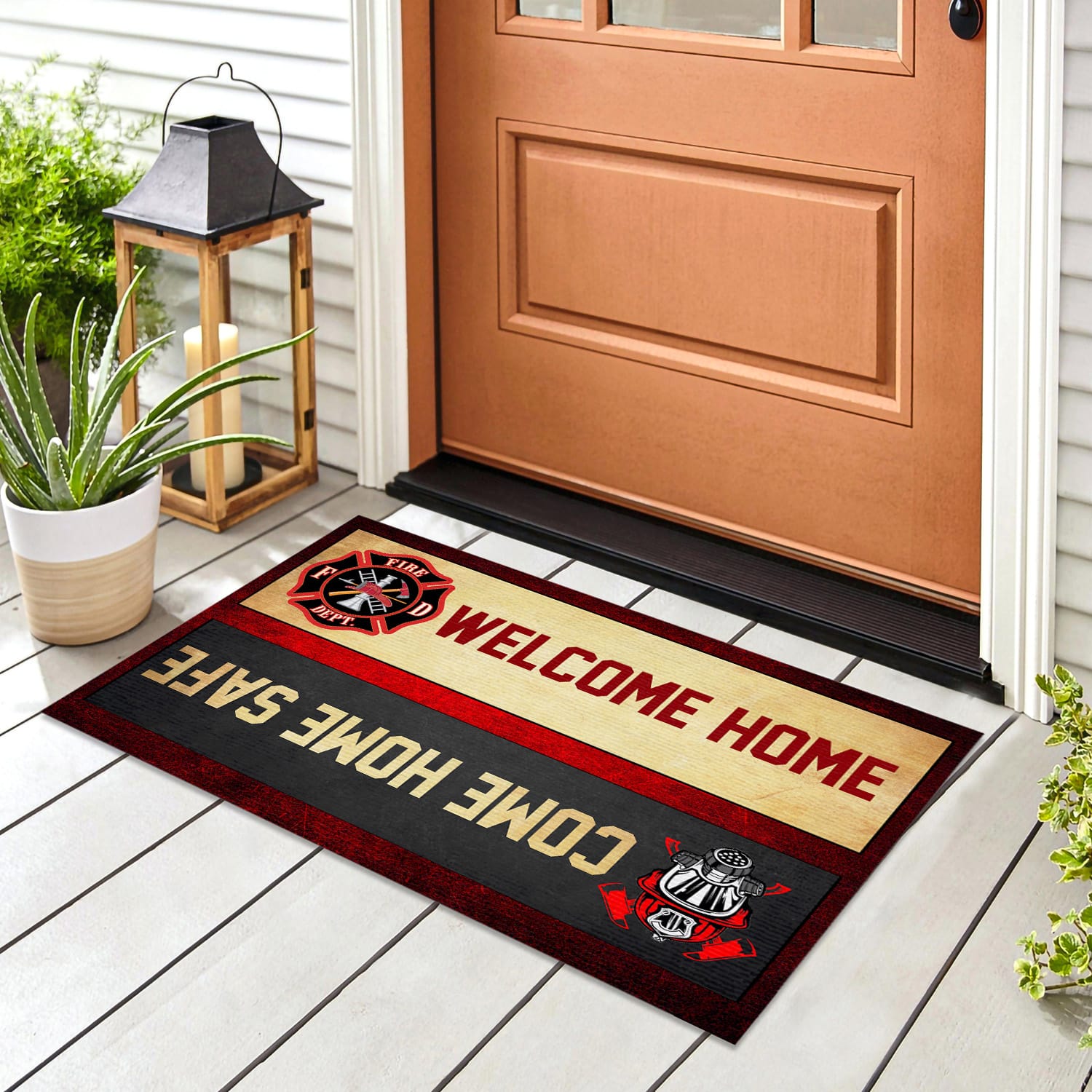 2. Welcome Home Firefighter(4) Doormat mockup 8