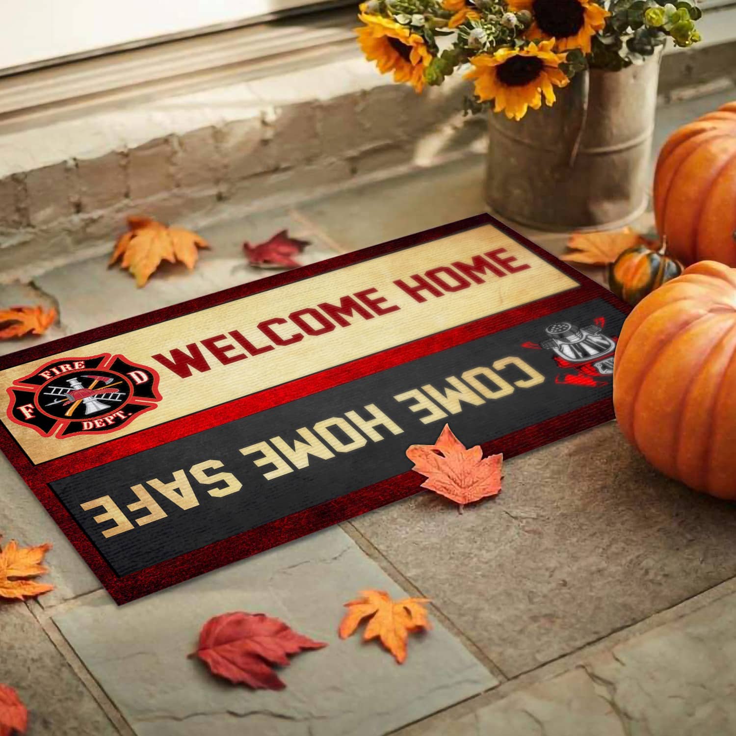 2. Welcome Home Firefighter(4) Doormat mockup 9