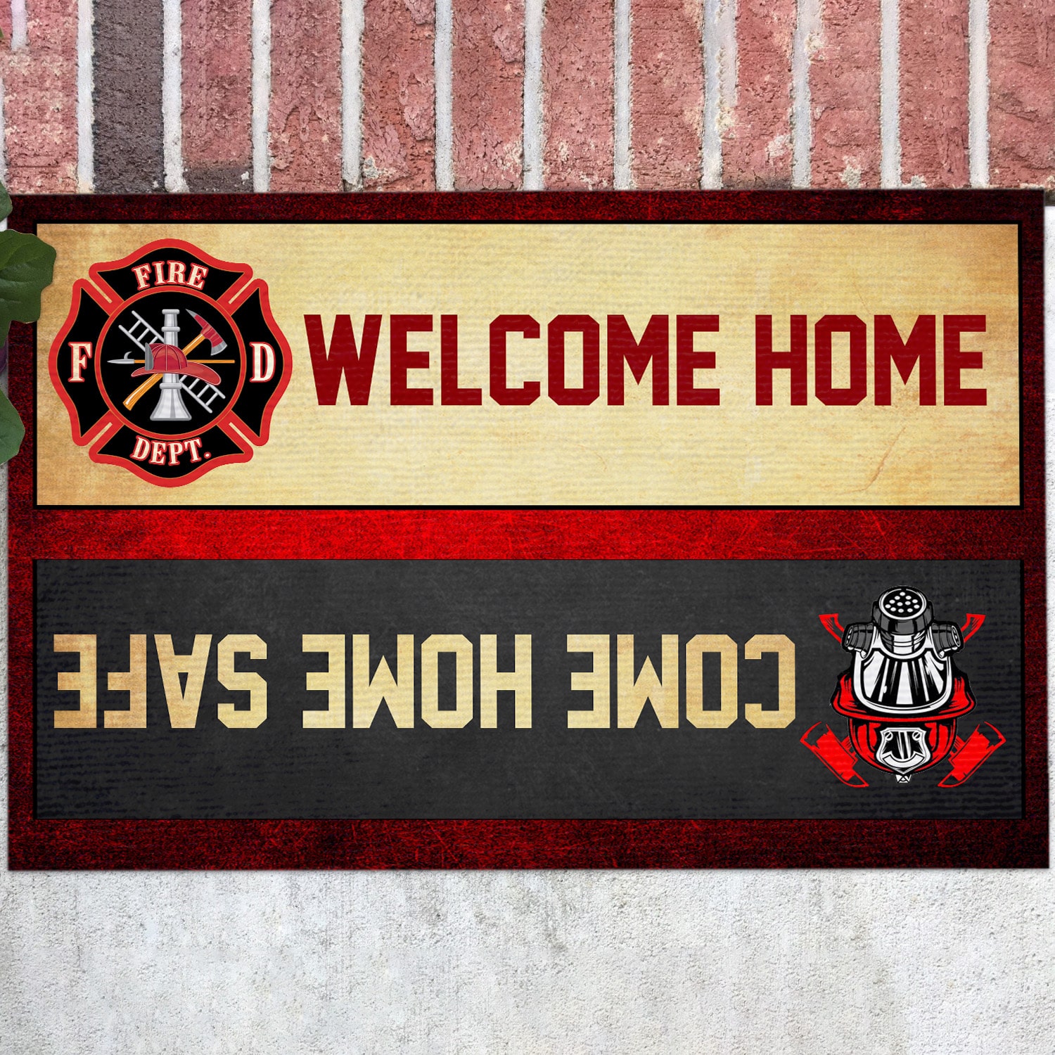 2. Welcome Home Firefighter(4) Doormat mockup 12