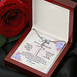 To My Amazing Mom on My Wedding Day Cross Pendant Necklace