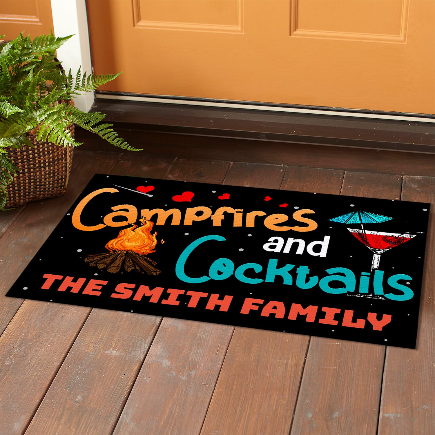 6MH. Campfire Cocktail(Sample Design) Doormat mockup 1