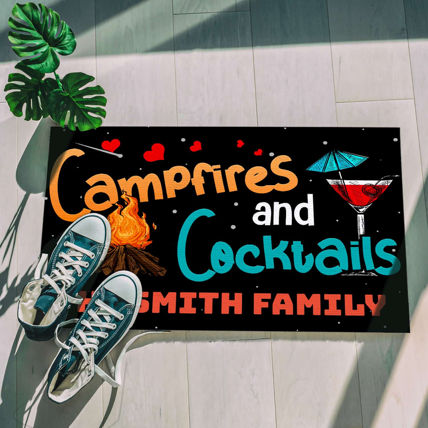 6MH. Campfire Cocktail(Sample Design) Doormat mockup 5
