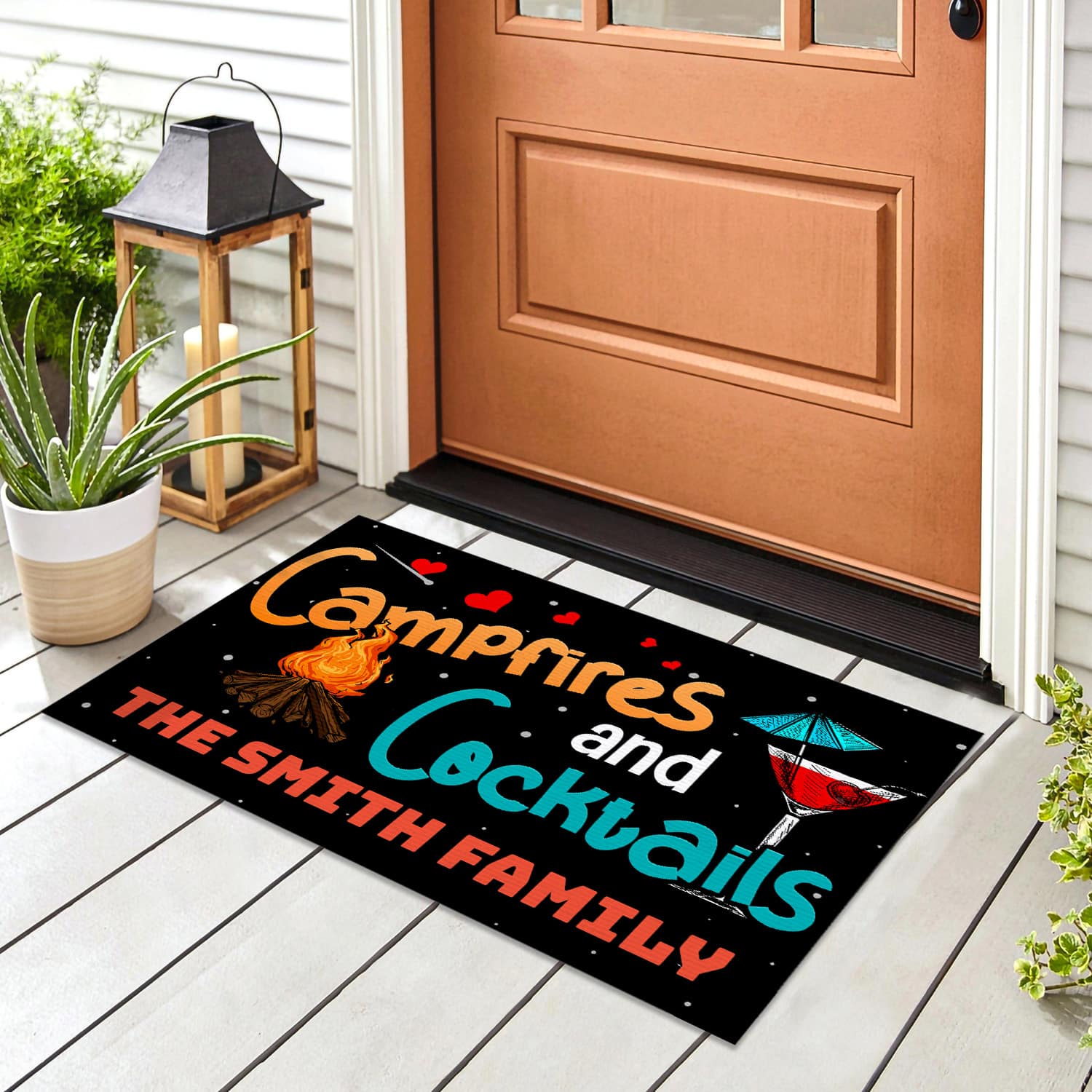 6MH. Campfire Cocktail(Sample Design) Doormat mockup 8