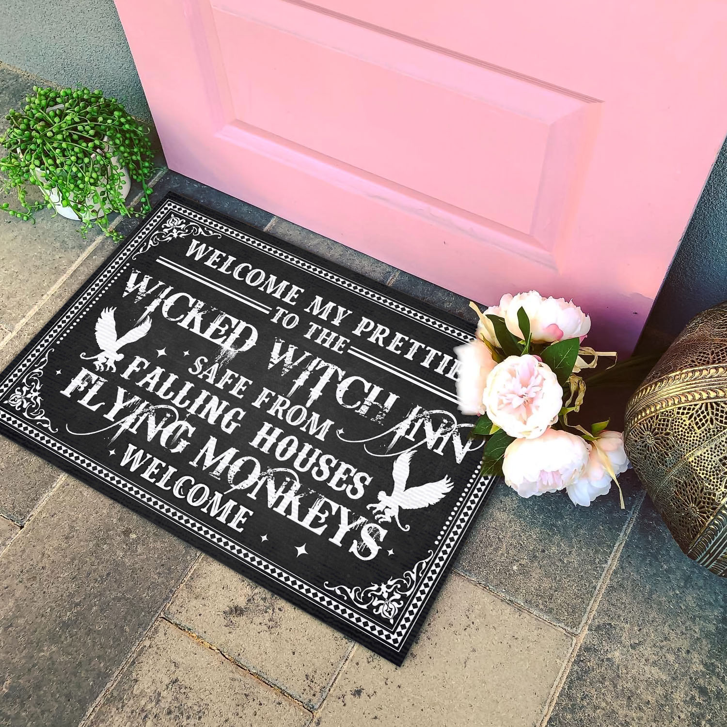 Wicked Witch Inn DOORMAT Doormat mockup 4