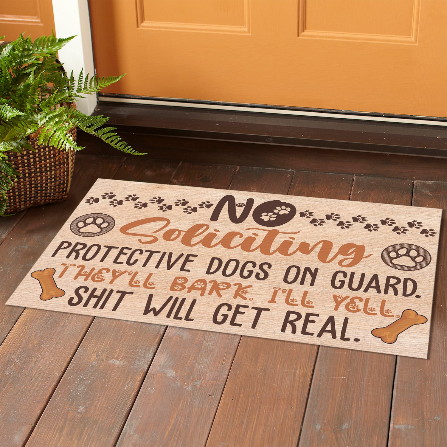 5MH. No Soliciting Doormat mockup 1