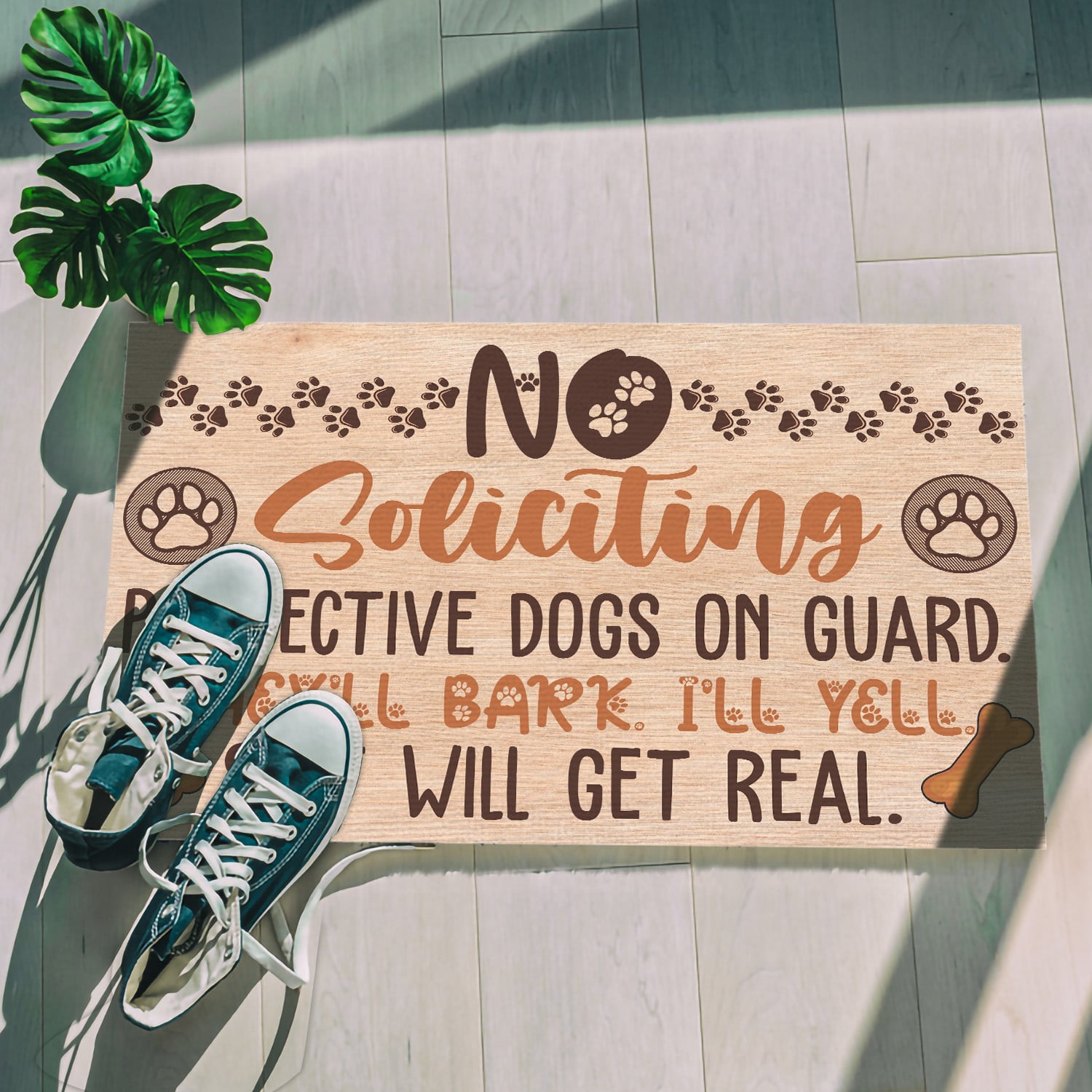 5MH. No Soliciting Doormat mockup 5