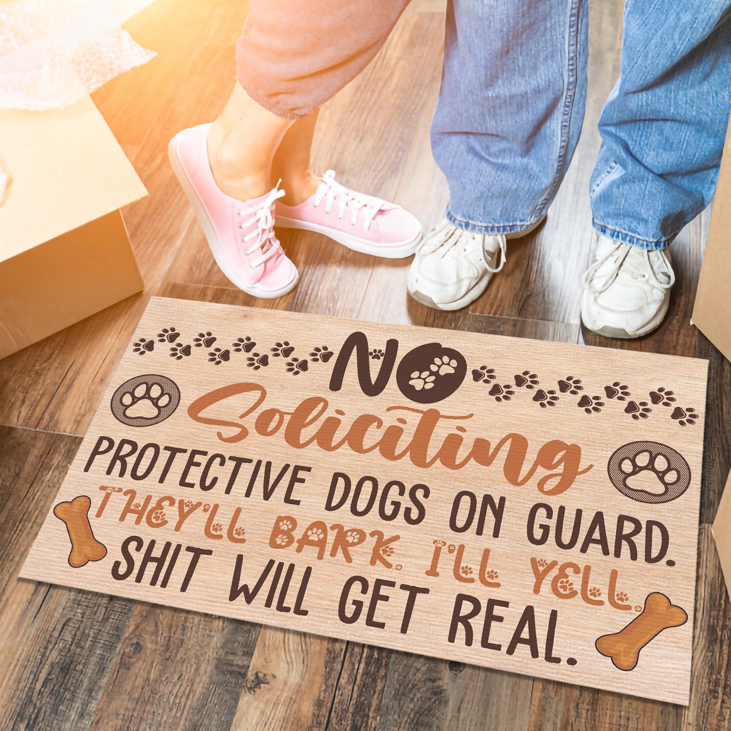 5MH. No Soliciting Doormat mockup 6