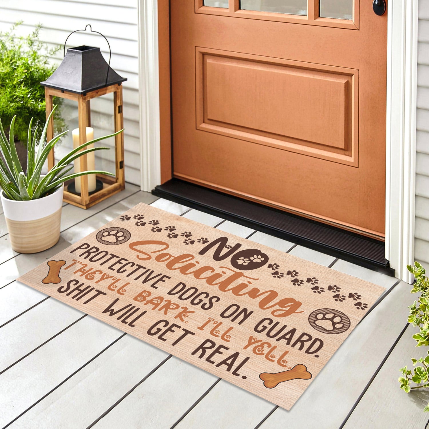 5MH. No Soliciting Doormat mockup 8