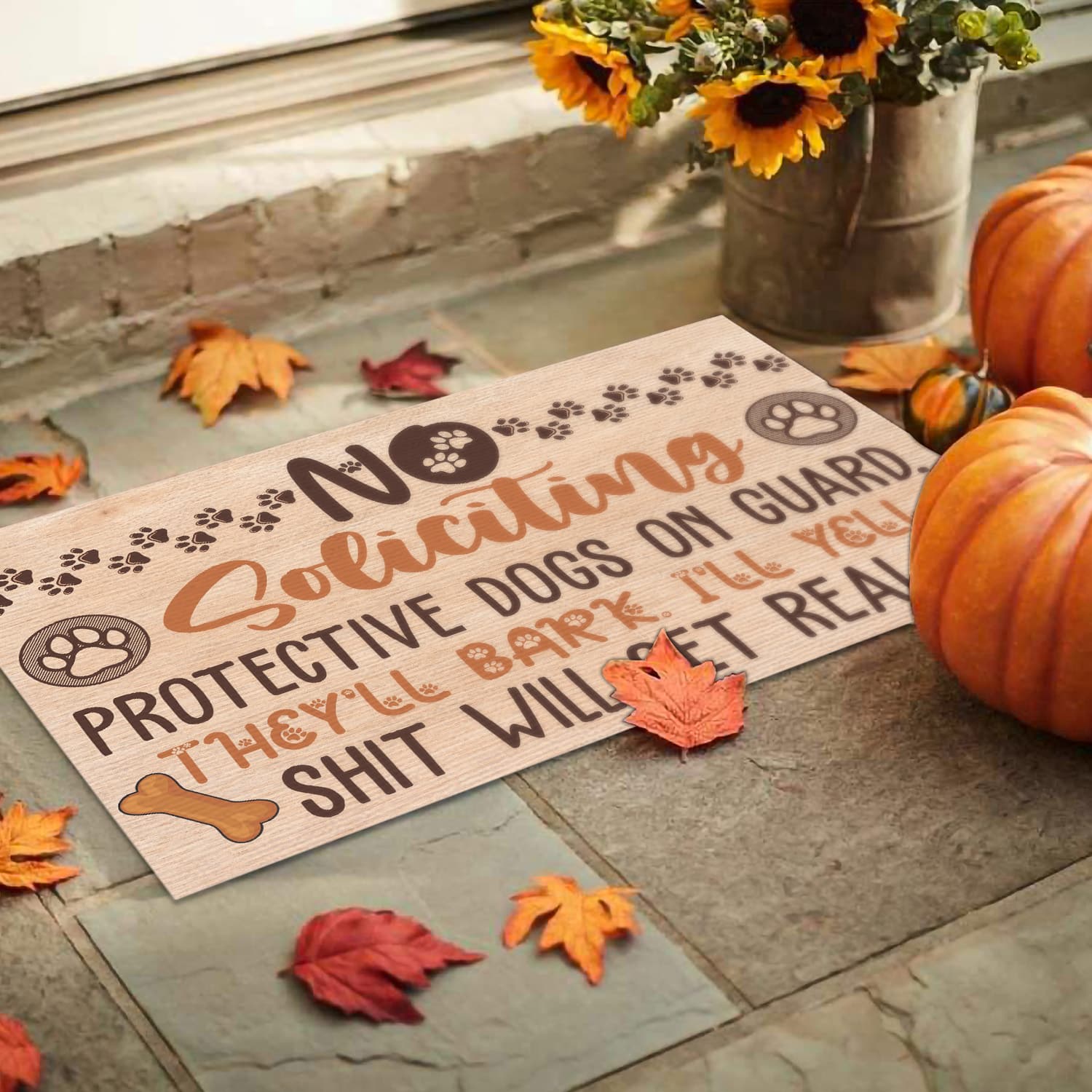 5MH. No Soliciting Doormat mockup 9
