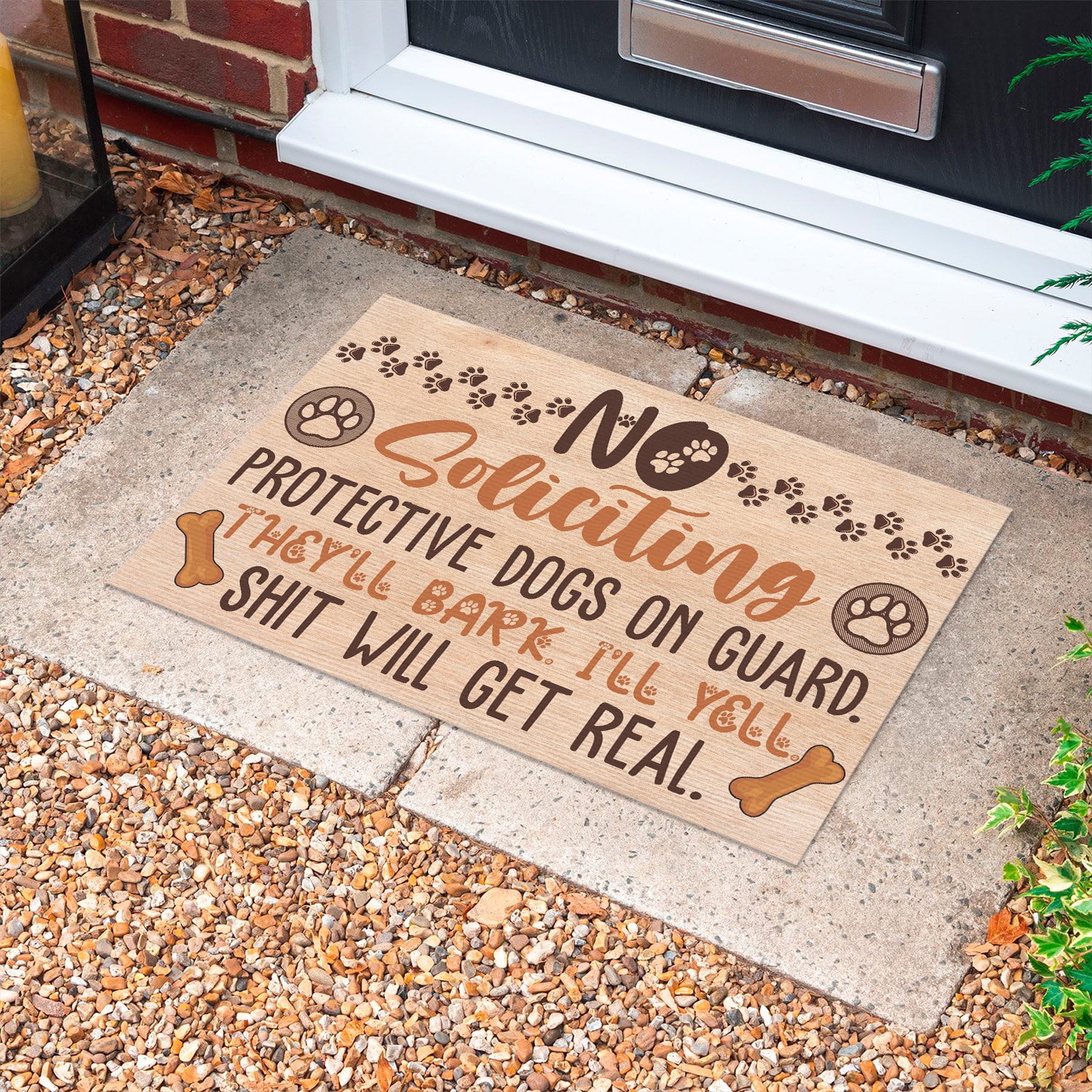 5MH. No Soliciting Doormat mockup 10