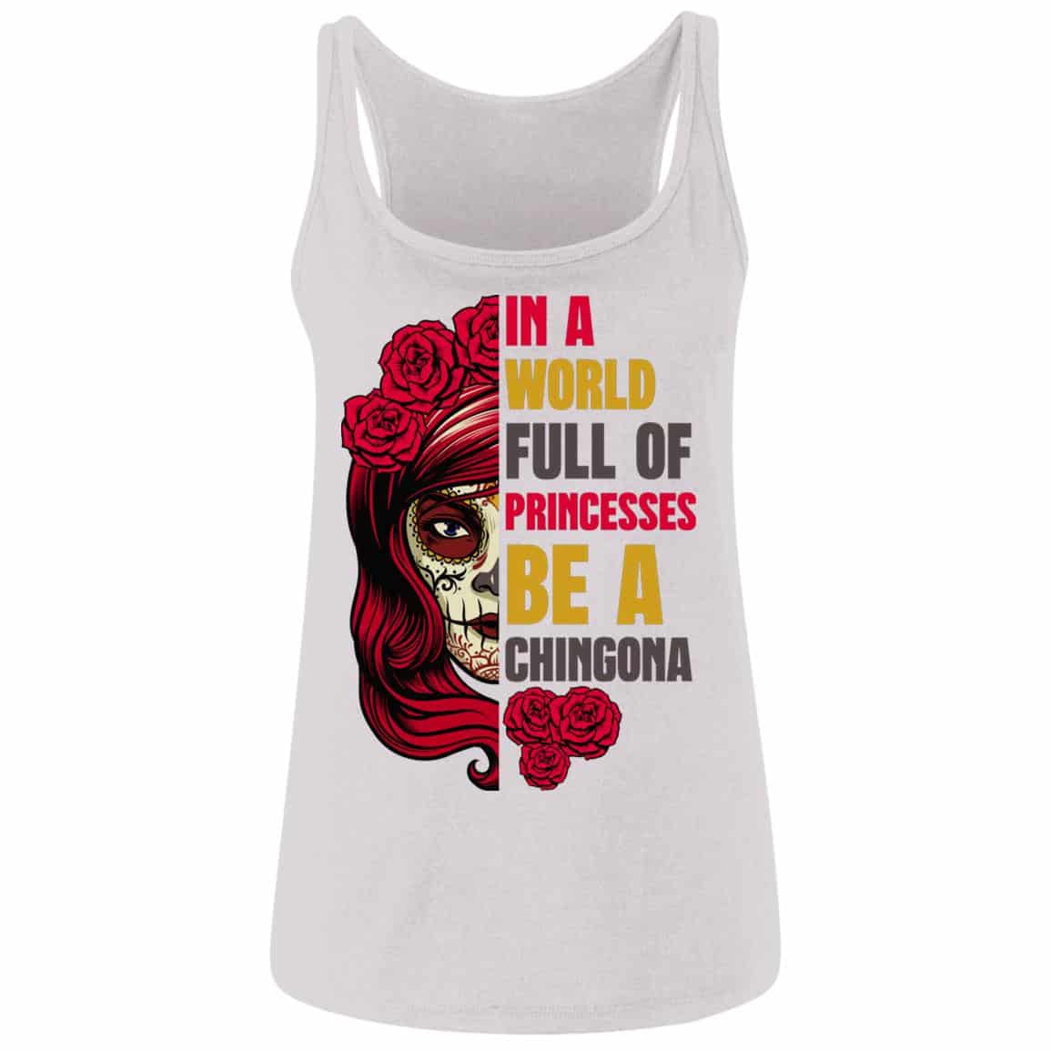 In The World Full Tank, White, Ladies Tank Top