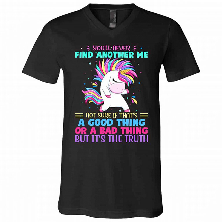 You'll Never Find Tshirt, Black, V-Neck T-Shirt