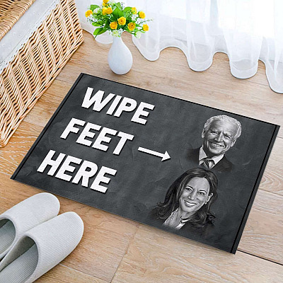 Wipe Feet Here Joe Biden Doormat Biden Kamala Doormat Wipe Your Feet Here Entrance Decorative Doormat