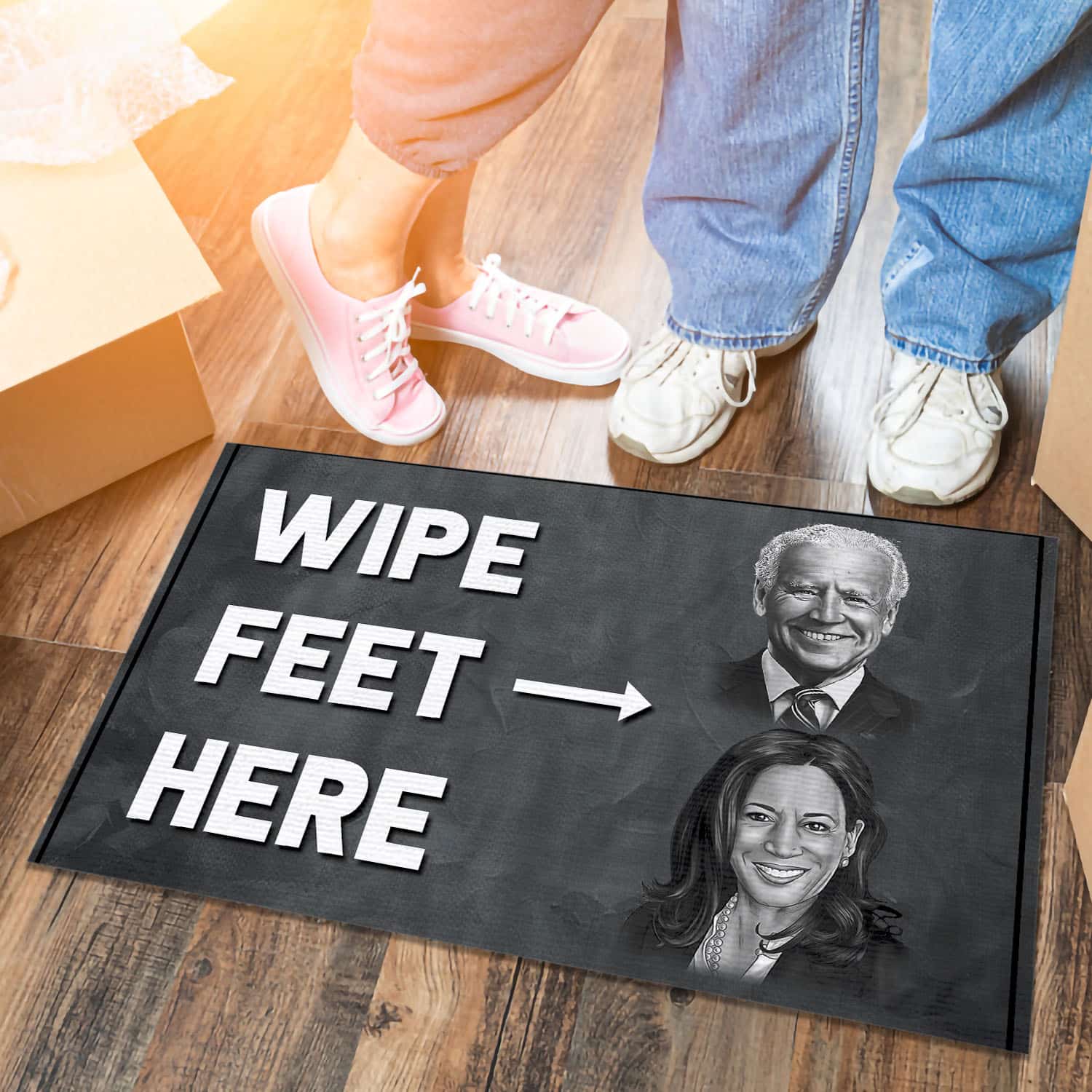 2O uu tien. Wipe Feet Here (4) Doormat mockup 6