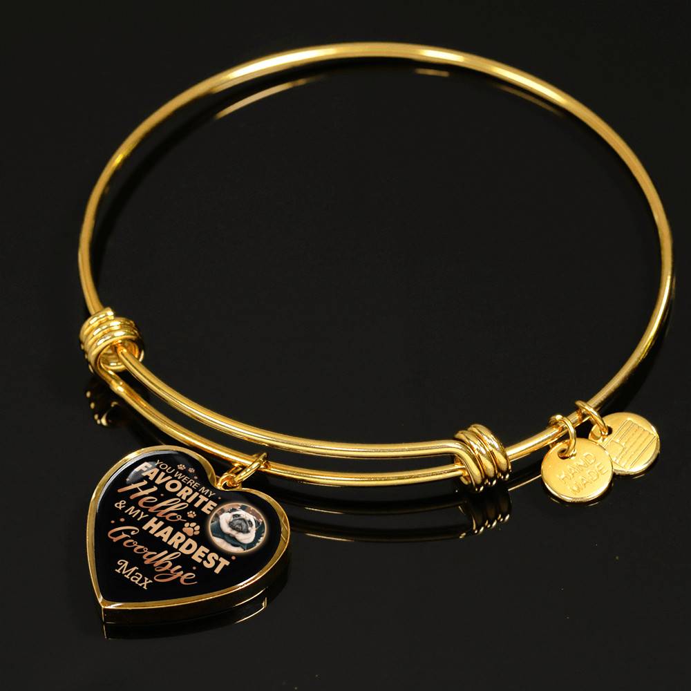 Personalized Photo You Were My Favorite Hello and My Hardest Goodbye Pet Memorial Heart Pendant Necklace Personalized Photo You Were My Favorite Hello and My Hardest Goodbye Pet Memorial Heart Pendant Necklace