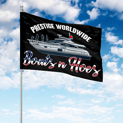 Alternative view of Prestige WorldWide Boats n Hoes Outdoor Decorative Garden Flag - House Flag