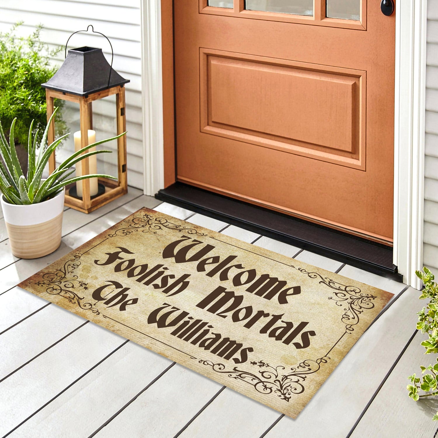 8MH. Foolish Mortals (Sample Design) Doormat mockup 8