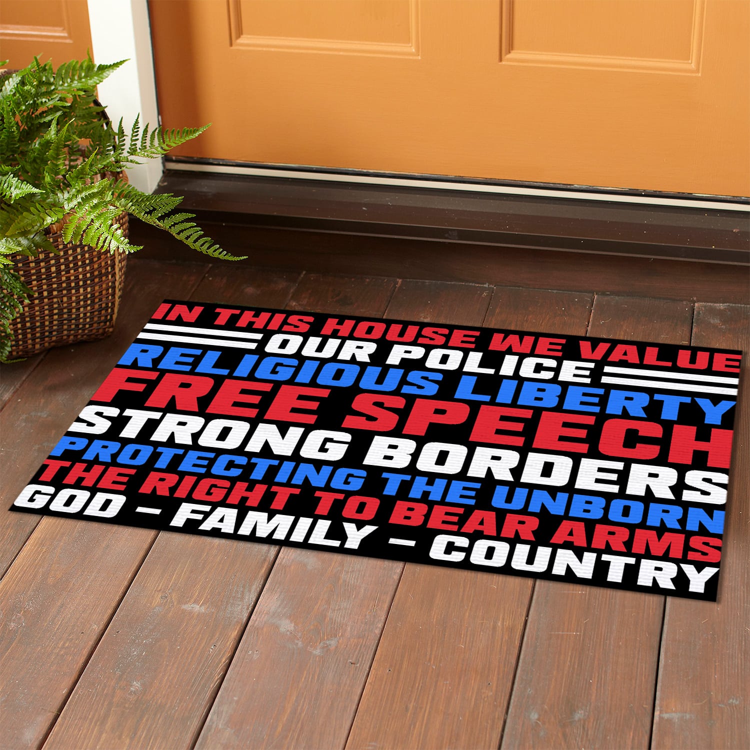 6UT. God Family Country -doormat Doormat mockup 1