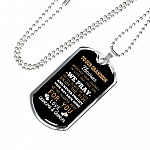 Personalized Name to Our Grandson Whenever Your Journey in Life May Take You Dog Tag Pendant Necklace