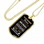 Personalized Name to Our Grandson Whenever Your Journey in Life May Take You Dog Tag Pendant Necklace