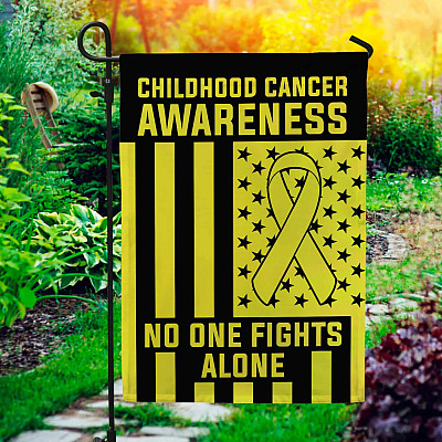 Childhood Cancer Awareness American Garden Flag - Childhood Cancer Support House Flag - Wall Flag