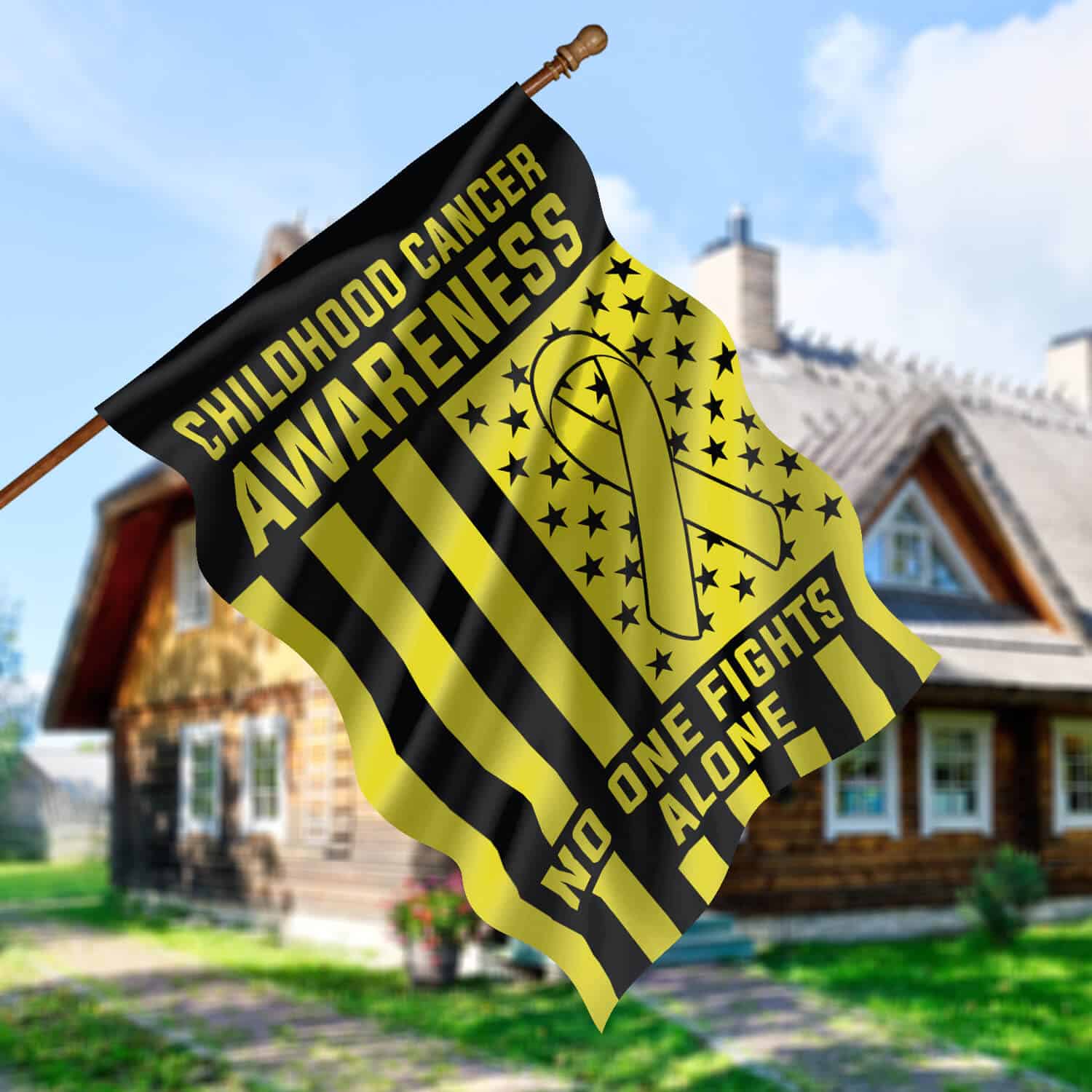 30X40 (side 1) House Flag Mockup 5