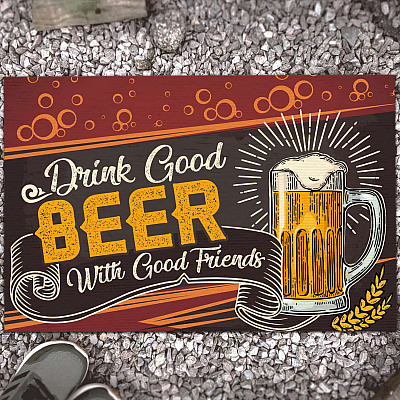 The Best Beers Are the Ones We Drink with Friends Indoor Outdoor Decorative Doormat