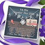 To My Smokin' Hot Wife The First Time Our Eyes Met I Love You Camping Love Knot Necklace
