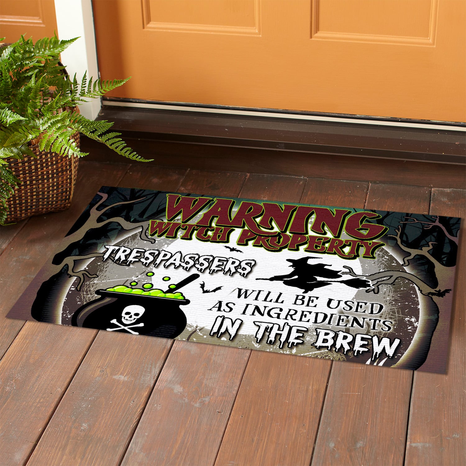 6MH. Witch Property Doormat mockup 1