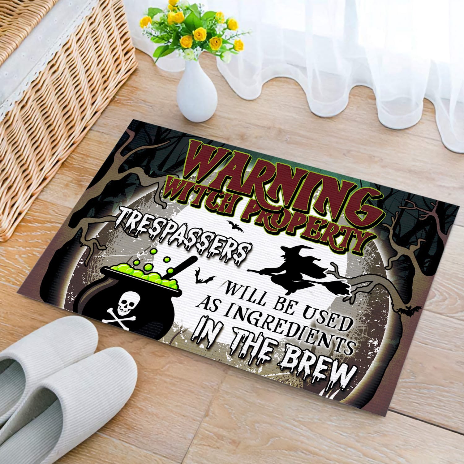 6MH. Witch Property Doormat mockup 2