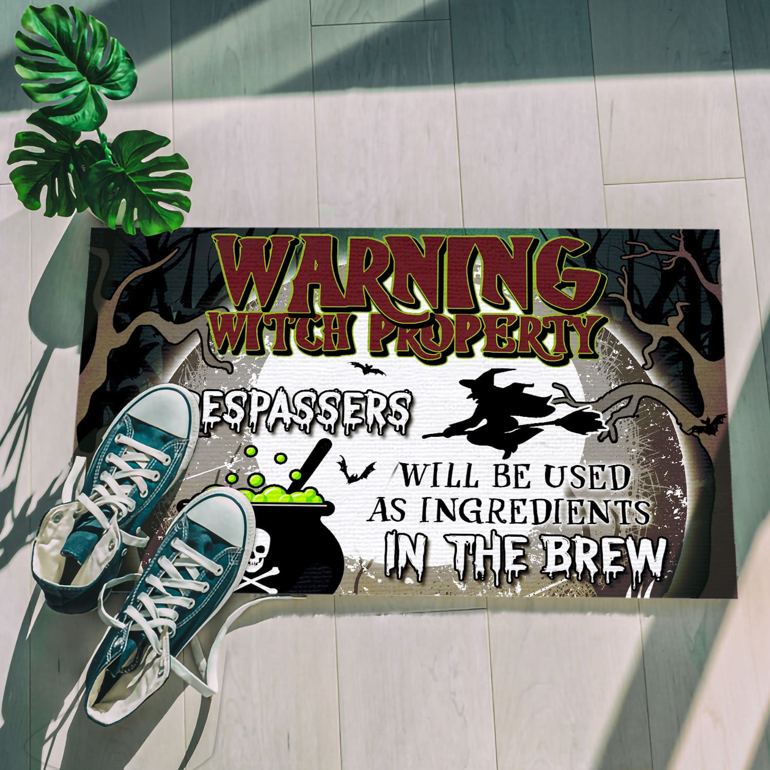 6MH. Witch Property Doormat mockup 5