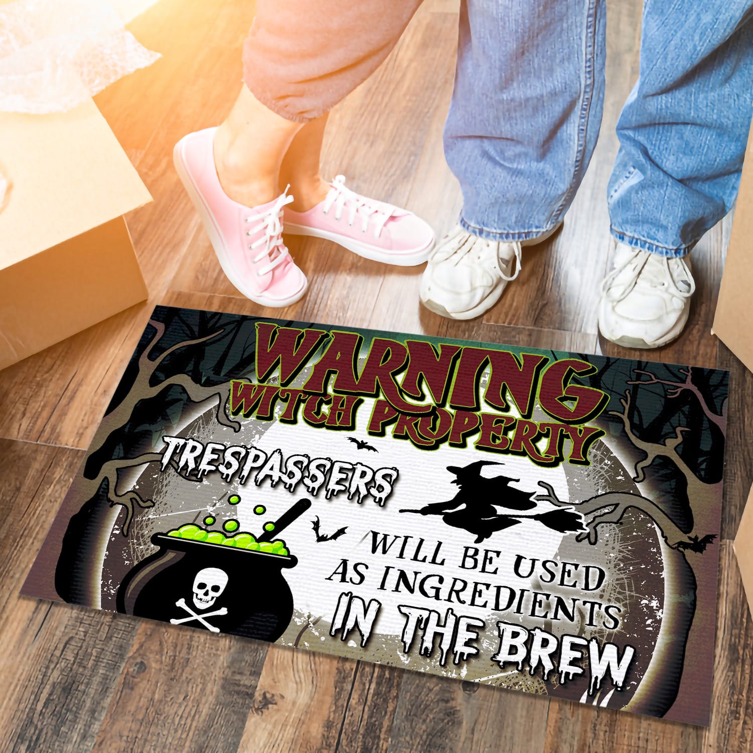 6MH. Witch Property Doormat mockup 6