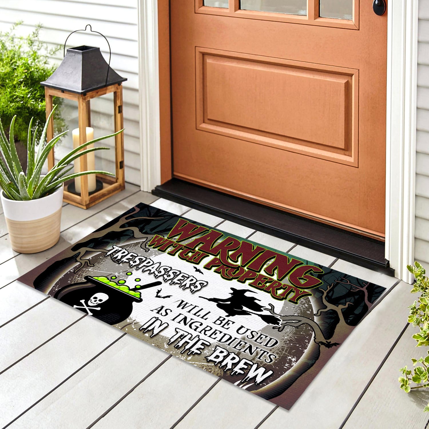 6MH. Witch Property Doormat mockup 8