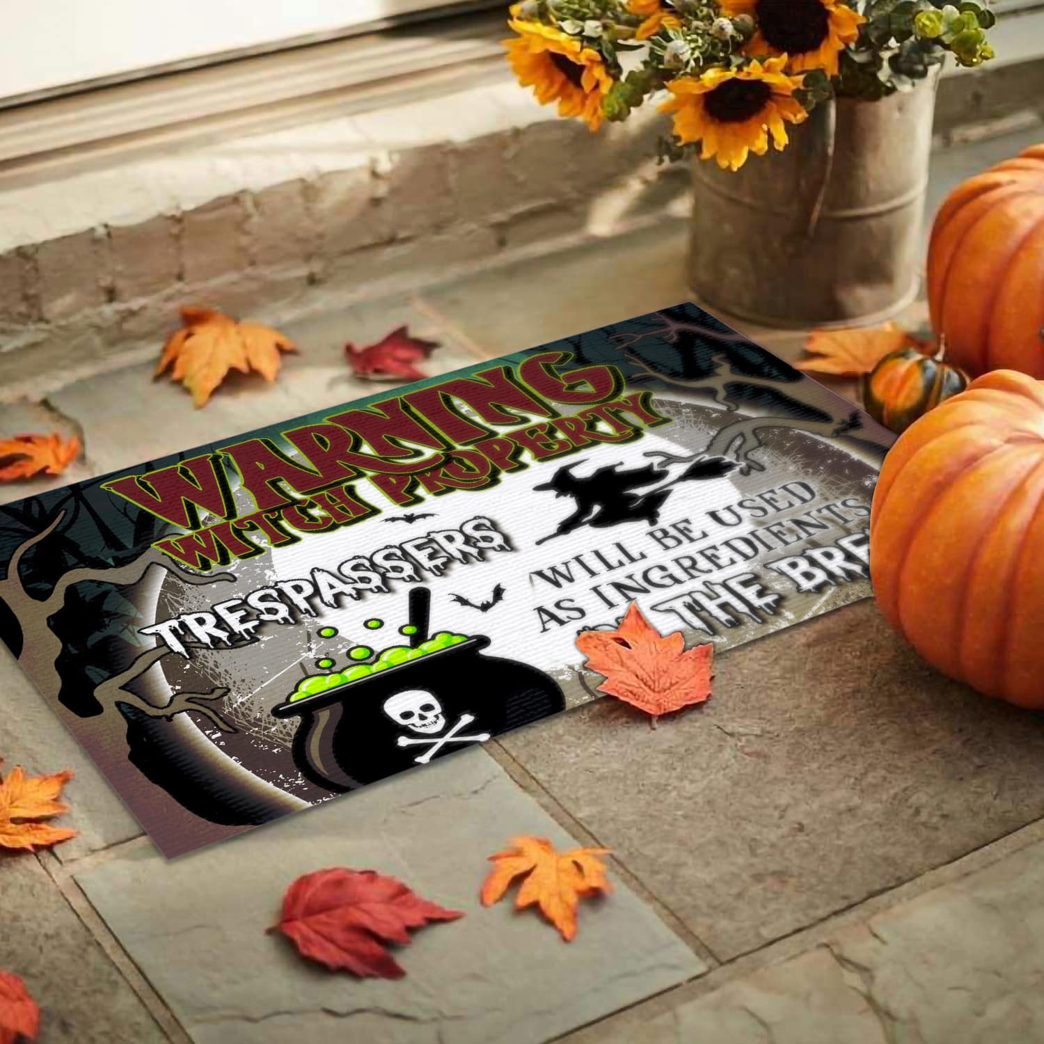 6MH. Witch Property Doormat mockup 9