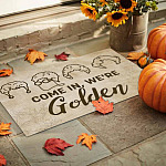 4KT. Come In, We're Golden Doormat mockup 9