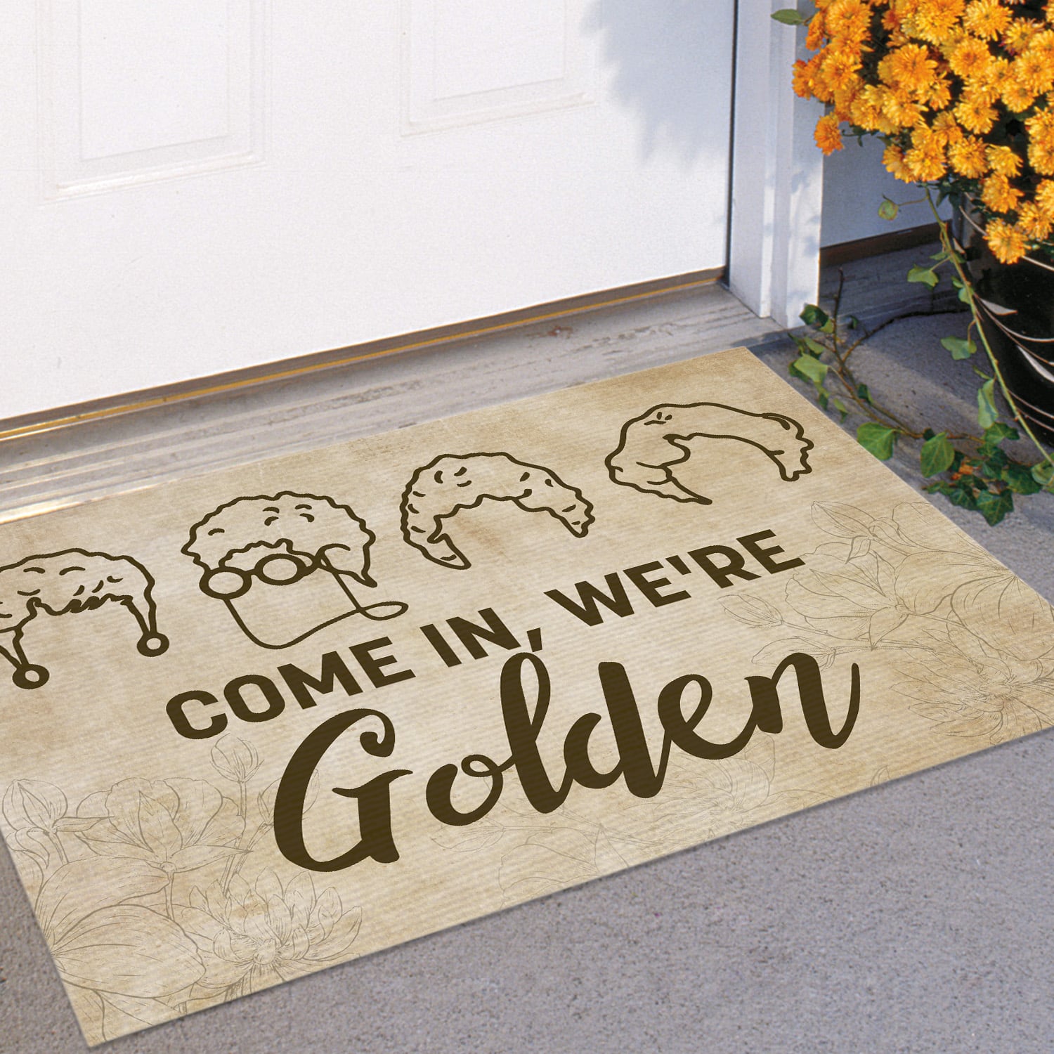 4KT. Come In, We're Golden Doormat mockup 11