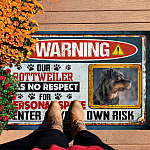 6VT. Warning Our Dogs No Respect(Sample Design) Doormat mockup 7
