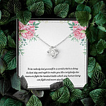 To Be Nobody but Yourself in A World Which Is Doing Its Best Day and Night Love Knot Pendant Necklace