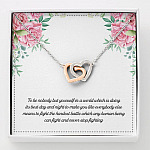 To Be Nobody but Yourself in A World Which Is Doing Its Best Day and Night Interlocking Hearts Pendant Necklace - Interlocking Hearts Necklace To Be Nobody but Yourself in A World Which Is Doing Its Best Day and Night Interlocking Hearts Pendant Necklace - Interlocking Hearts Necklace