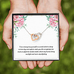 To Be Nobody but Yourself in A World Which Is Doing Its Best Day and Night Interlocking Hearts Pendant Necklace To Be Nobody but Yourself in A World Which Is Doing Its Best Day and Night Interlocking Hearts Pendant Necklace
