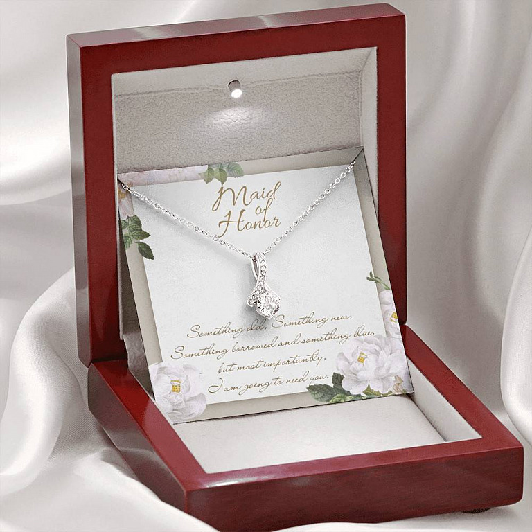Maid Of Honor I'm Going To Need You Alluring Beauty Necklace - Maid Of Honor Proposal Wedding Gifts